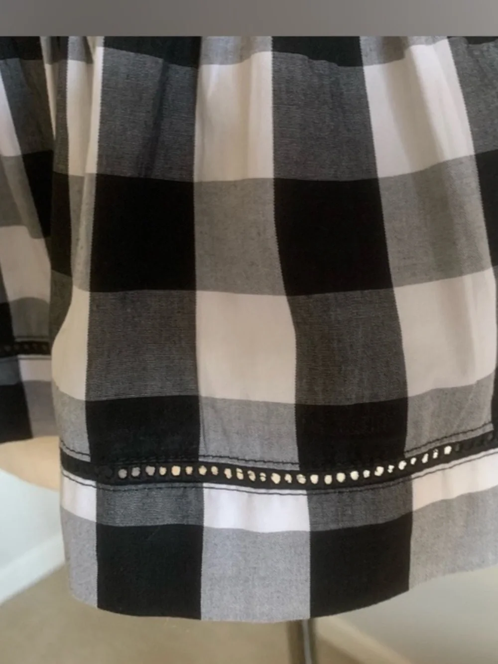 Kate Spade Broome Street gingham peplum tank top Size 0